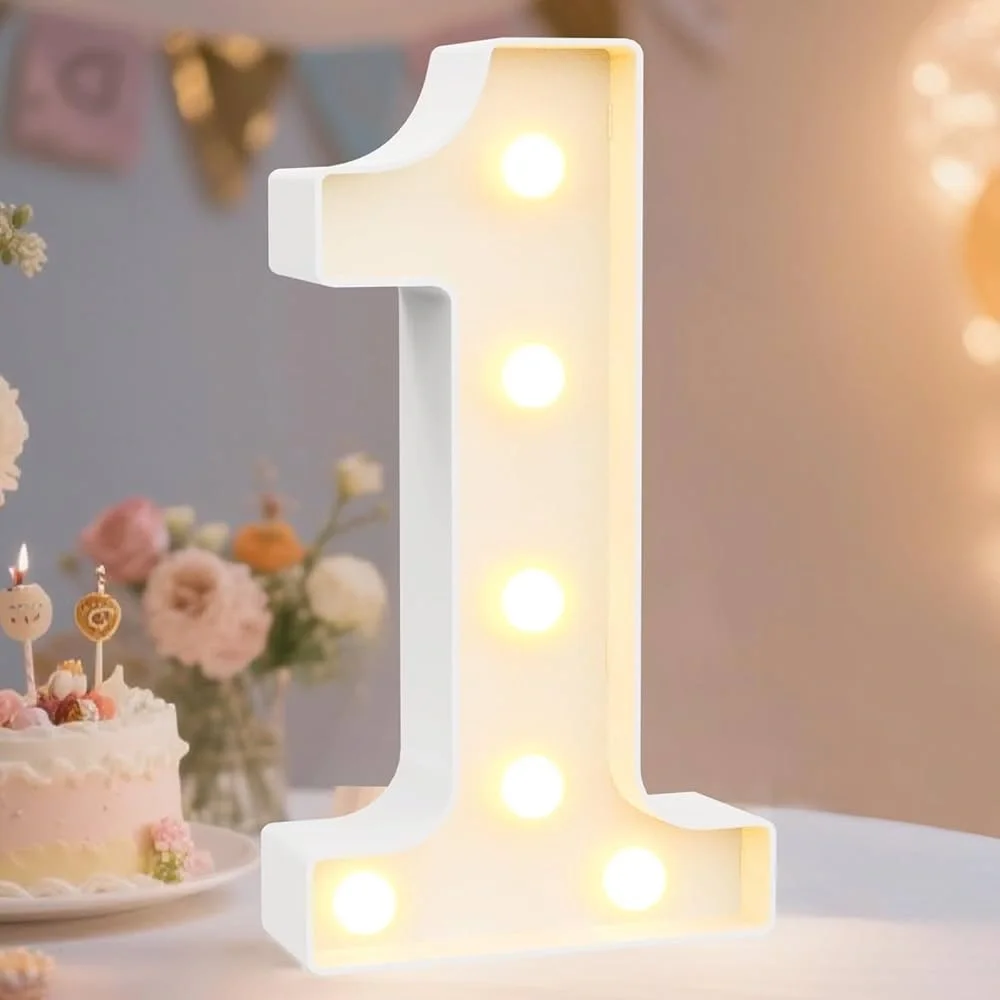 LED Light Up Number 13 - White